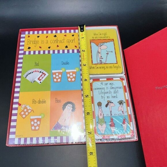 Bridge Is A Contract Sport Gift Set 2 Deck Cards Score Pads Comics Game Playing - Picture 2 of 8